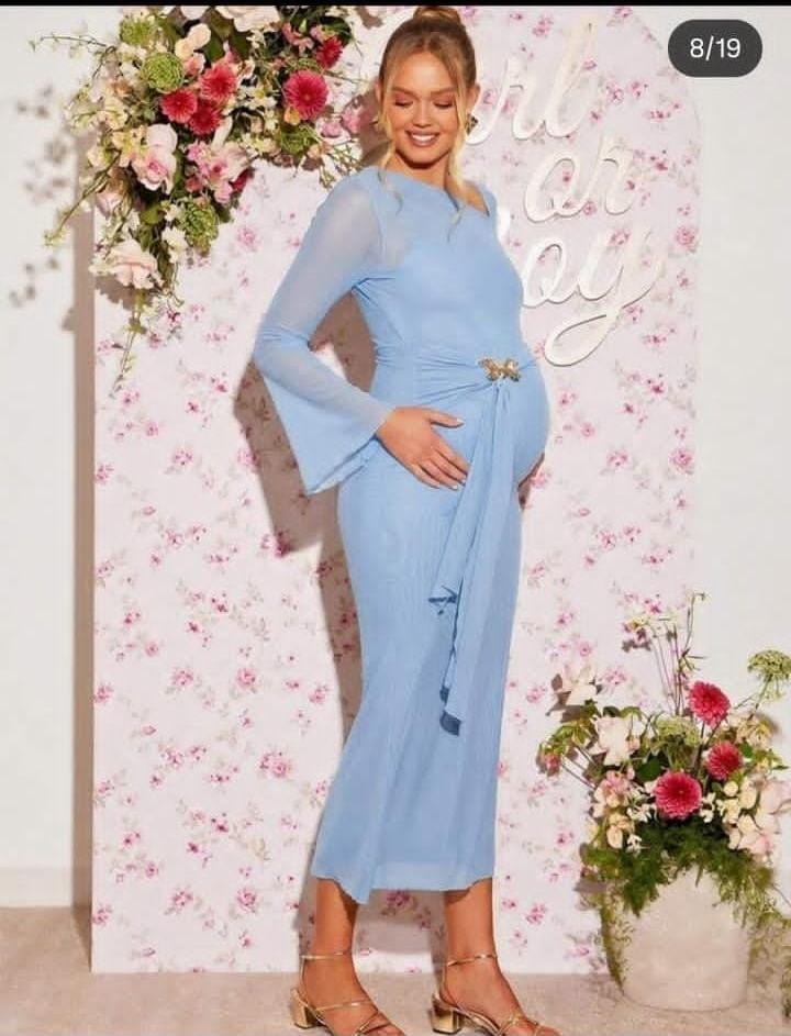vestido para embarazada con  mariposa