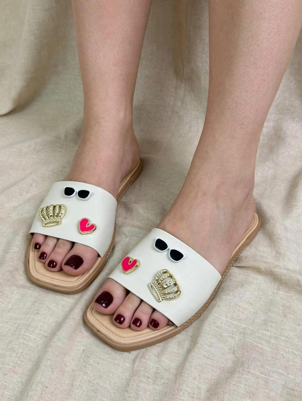 zapatillas moleca con diseños 3d blanco