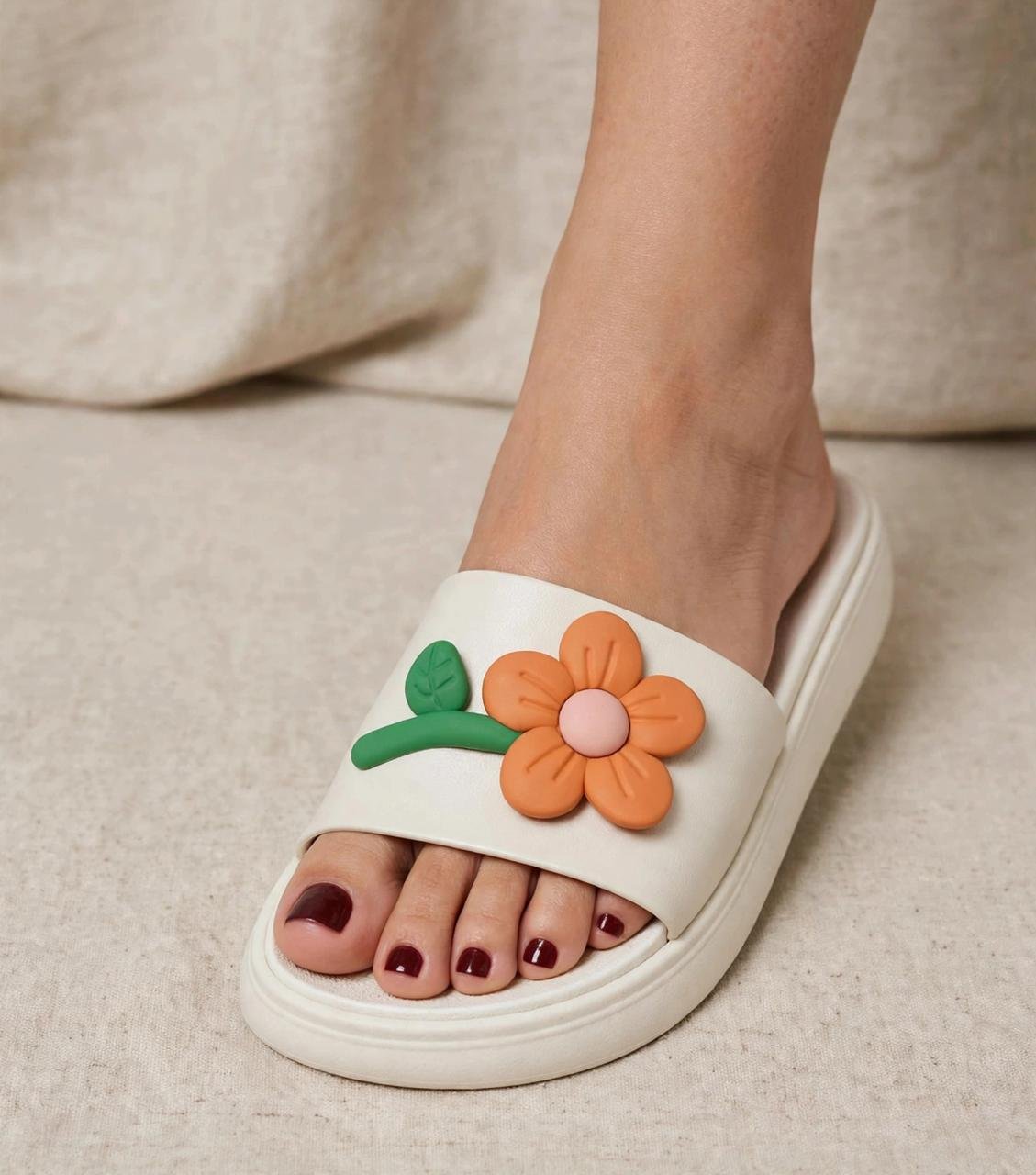 Zapas moleca con diseño de flor