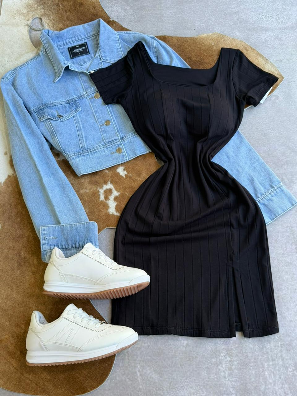 VESTIDO DE MORLEY CORTO
