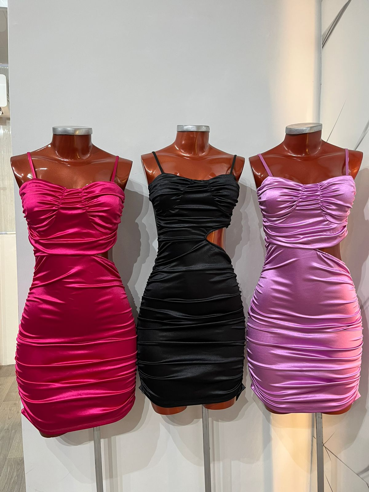 VESTIDO SATEN DRAPE