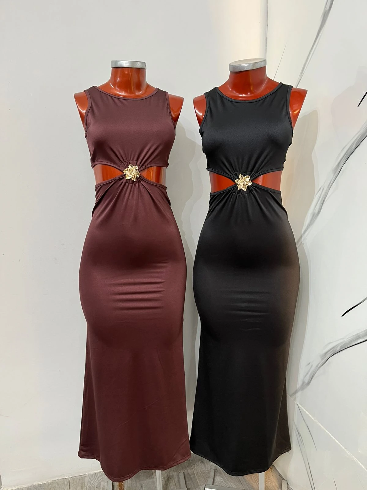 VESTIDO SUPLEX LARGO C/ EVILLA